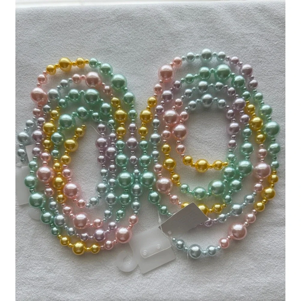 Pastel Faux Pearl Christmas Garland 68